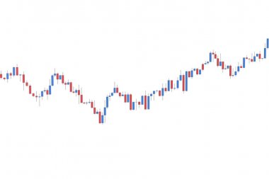 Beyaz izole borsa mumlar