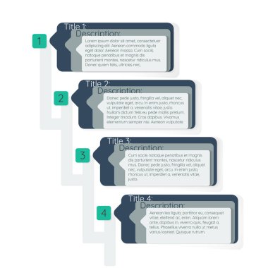 Başlık iş infographics şablon öğeleri