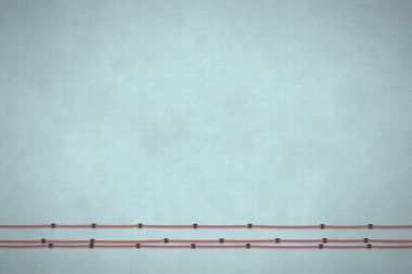 Kablosu ile dokulu gri arka plan. En az kavramı. Düz yatıyordu 3d çizim