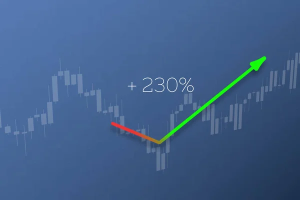 Allineare su sfondo grafico stock con percentuale. Illustrazione 3D — Foto Stock