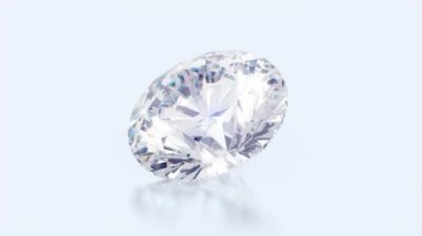 Elmas 360 derece animasyon. Sparkles ile sorunsuz döngü dönme. 3D render