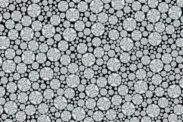 Sieraden ronde geslepen diamanten op zwarte achtergrond met textuur. 3D-rendering — Stockfoto