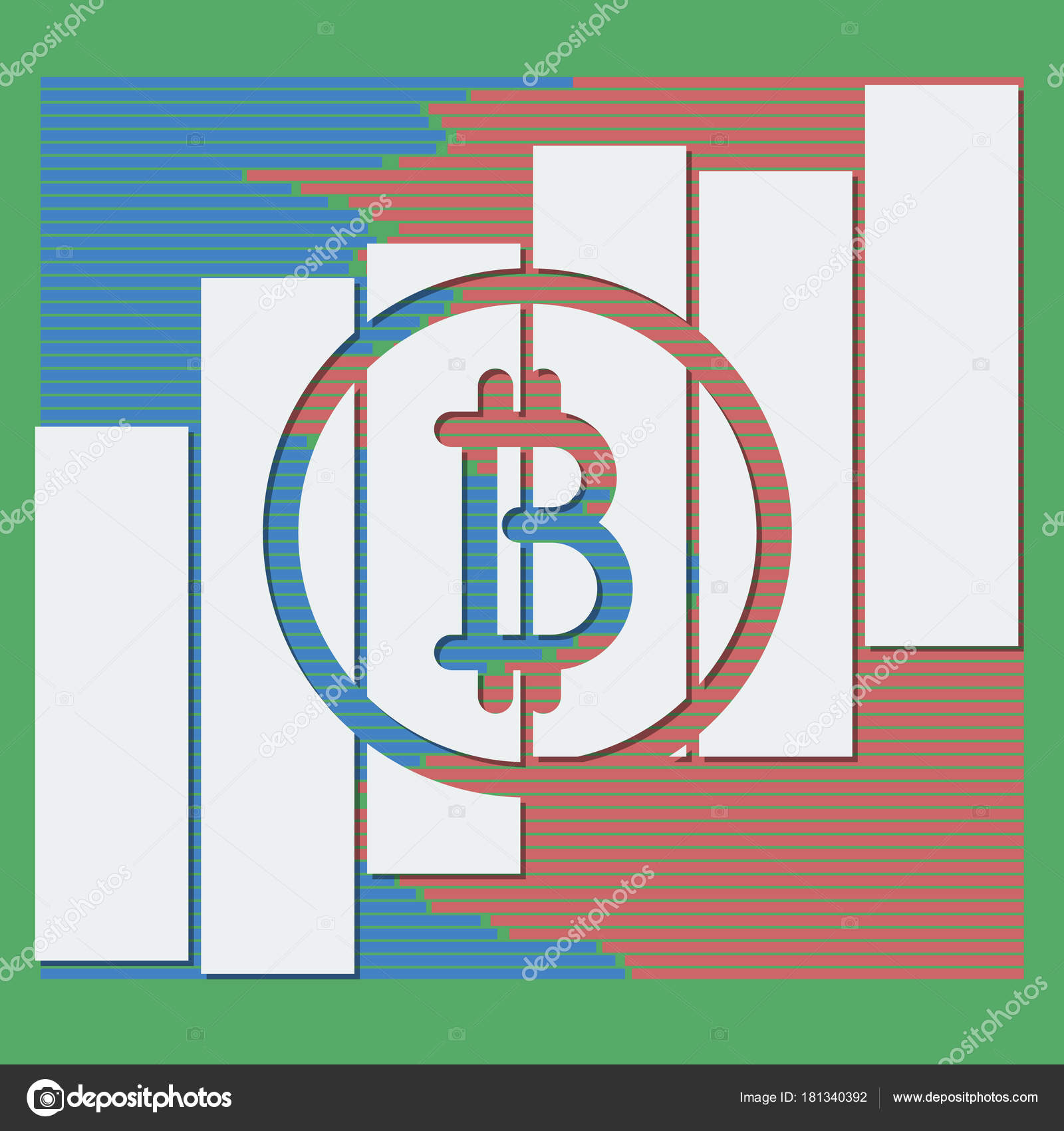Vettore Bitcoin Logo Color Moneta Di Logo Di Bitcoin Con Colonne - 