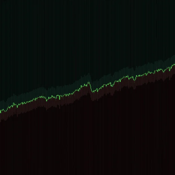 Stock market grafiek groeiende trend op donkere achtergrond. 3D illustratie — Stockfoto