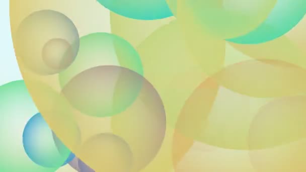 Bubble Loopable plantilla de fondo abstracto de diferentes colores. Ilustración 3D vista superior 4K — Vídeos de Stock
