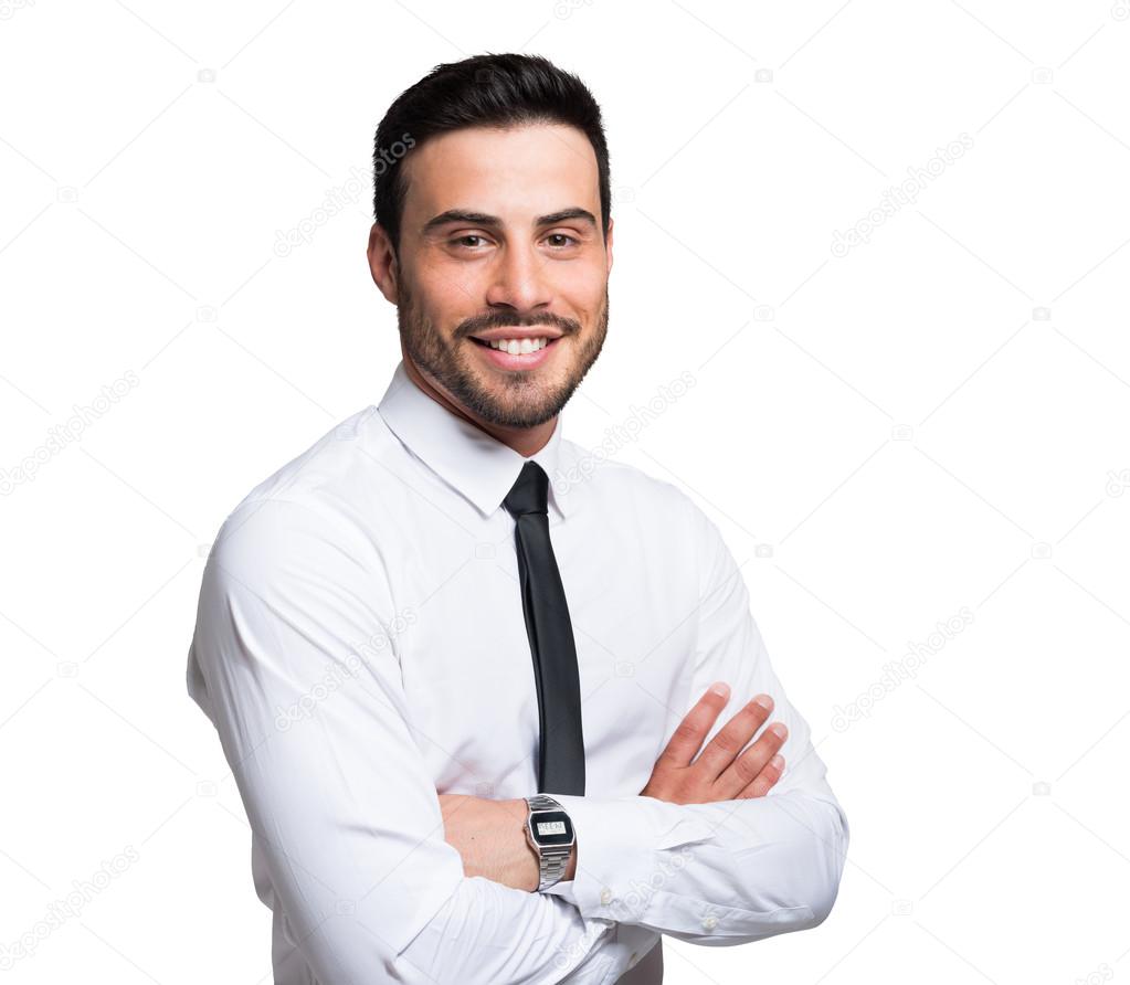 Smiling young businessman