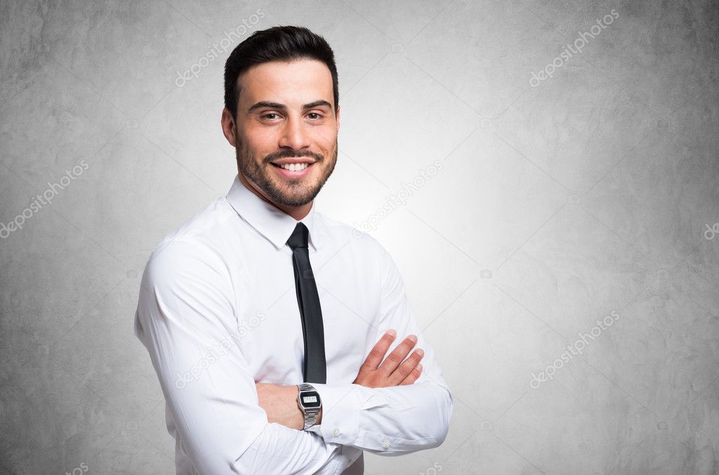 Smiling young businessman