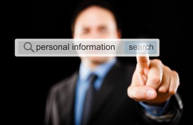 İşadamı için web üzerinde kişisel bilgi arama