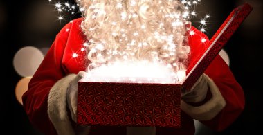 Noel Baba hediye kutusu açma