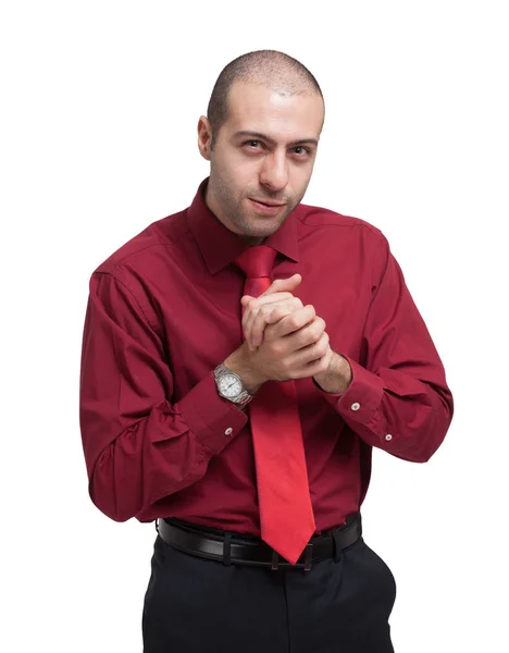 Sombrío hombre de negocios en blanco — Foto de Stock