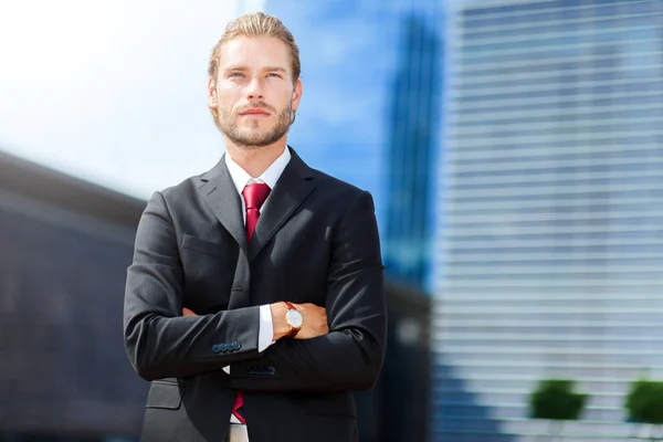 Handsome blonde male manager — Stock Photo, Image