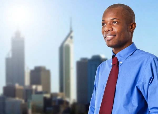 African businessman standing outdoor — Stock Photo, Image