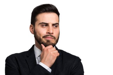 düşünceli bir adam portresi 