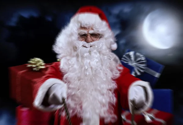 Santa Claus போக்குவரத்து பரிசுகள் — ஸ்டாக் புகைப்படம்