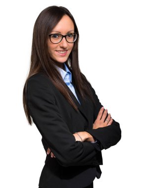 sevimli genç iş kadını