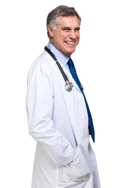 Doctor aislado en blanco — Foto de Stock