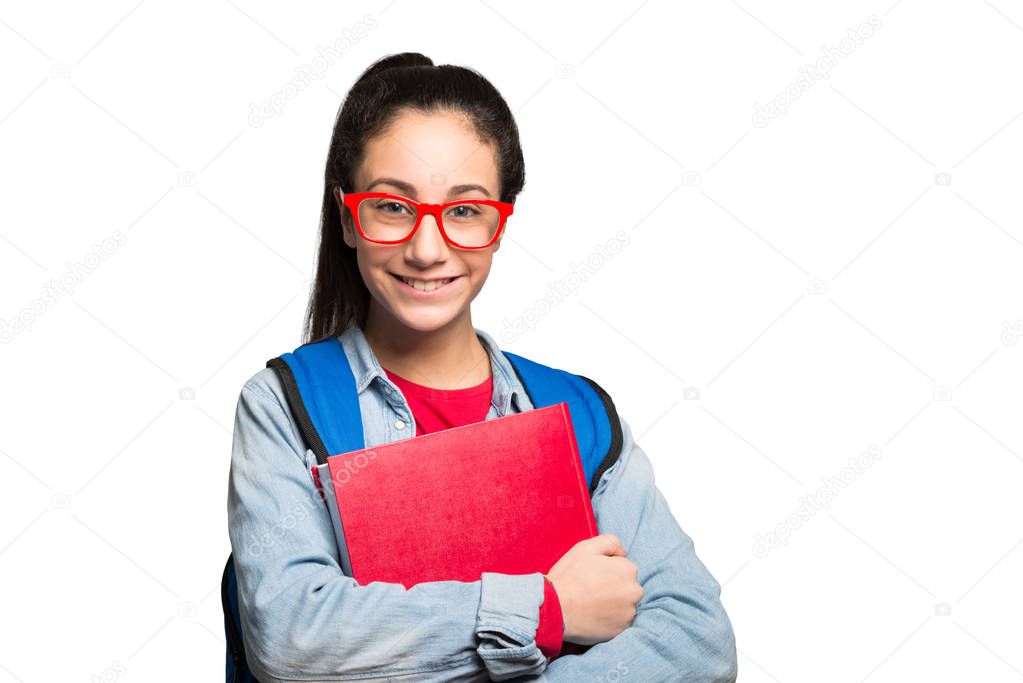 Smiling student girl