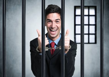 İş adamı hapiste olmak mutlu