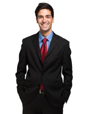 beyaz üzerine başarılı iş adamı