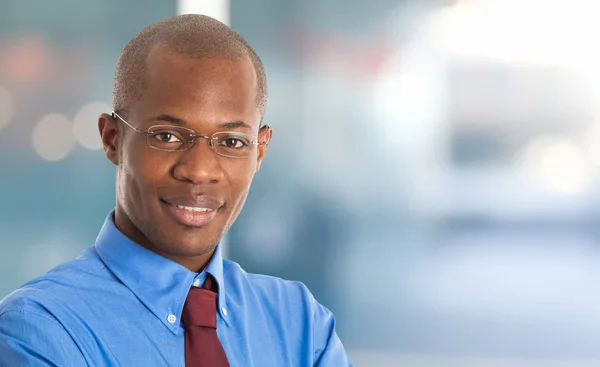 Černá podnikatel portrét — Stock fotografie