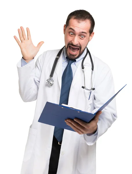 Surprised doctor portrait — Stock Photo, Image