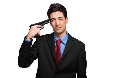 adam silahla intihar yapmaya çalışıyorum