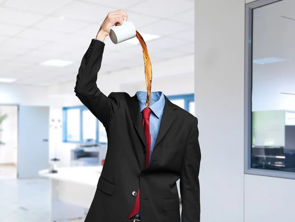 Headless coffee junkie — Stock Photo, Image