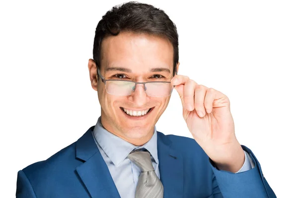 Retrato de hombre de negocios en blanco — Foto de Stock