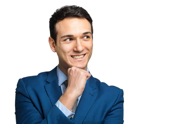 Portret van jonge zakenman glimlachen — Stockfoto