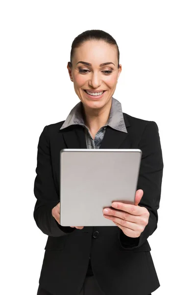 Businesswoman using a tablet — Stock Photo, Image