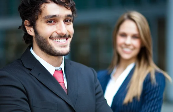 Socios de negocios sonriendo —  Fotos de Stock