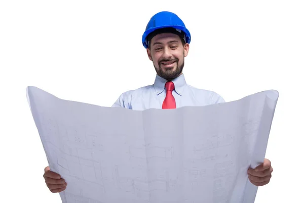 Mérnök olvasó blueprint — Stock Fotó