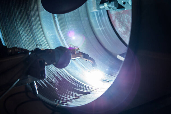 Close up of Automatic welding