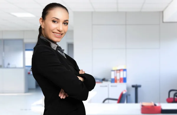 Businesswoman in modern office — Stock Photo, Image