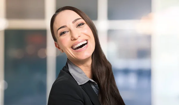 Happy young businesswoman — Stock Photo, Image