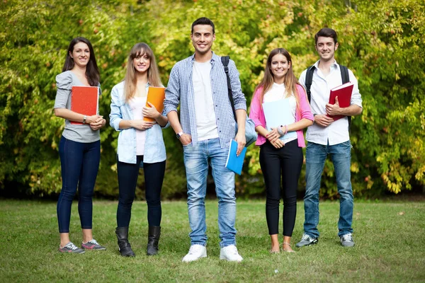 Group of students at park — Stock Photo, Image
