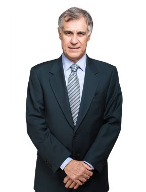 beyaz izole üst düzey iş adamı