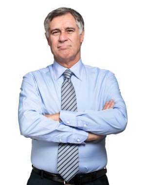 beyaz izole üst düzey iş adamı