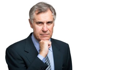 beyaz izole üst düzey iş adamı