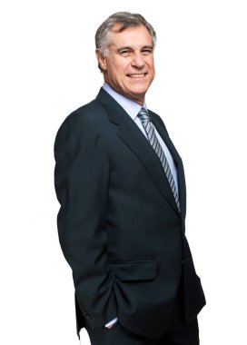 beyaz izole üst düzey iş adamı