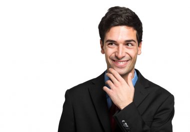 yakışıklı düşünme işadamı
