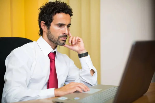 Businessman at work in office — Stock Photo, Image