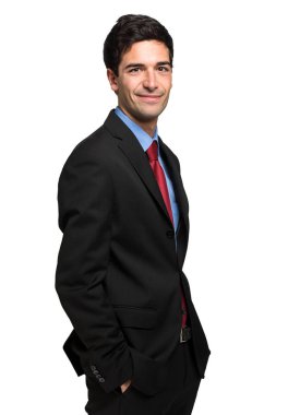 Beyaz tenli yakışıklı iş adamı 