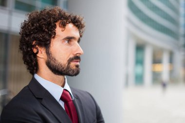 yakışıklı işadamı portresi
