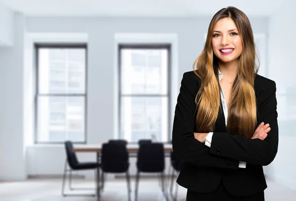 Beautiful businesswoman in office — Stock Photo, Image