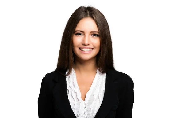 Portret młodej uśmiechniętej bizneswoman — Zdjęcie stockowe