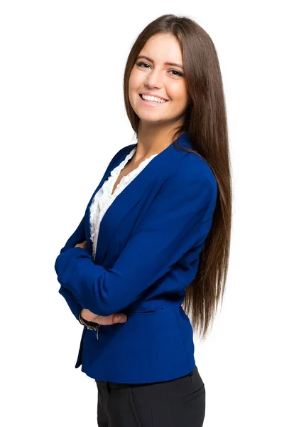 Portret młodej uśmiechniętej bizneswoman — Zdjęcie stockowe
