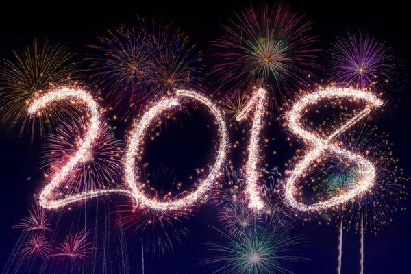 New year fireworks 2018 — Stock Photo, Image