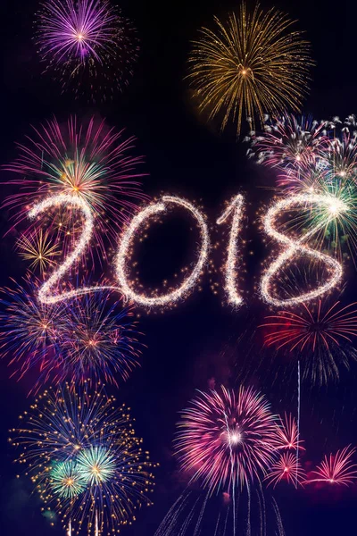 New Year vuurwerk 2018 — Stockfoto