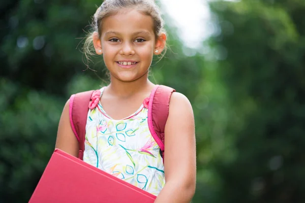 Child Going School Smiling — Stock Photo, Image
